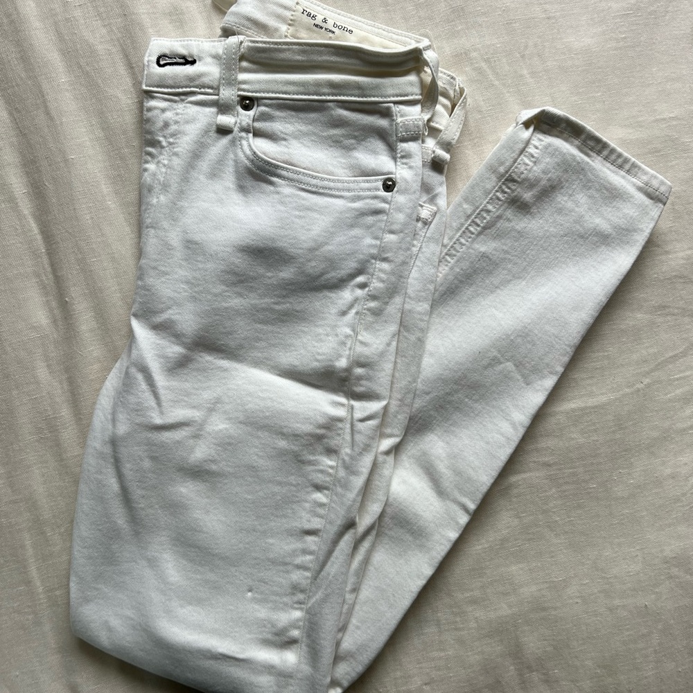 Rag and Bone white skinny jeans